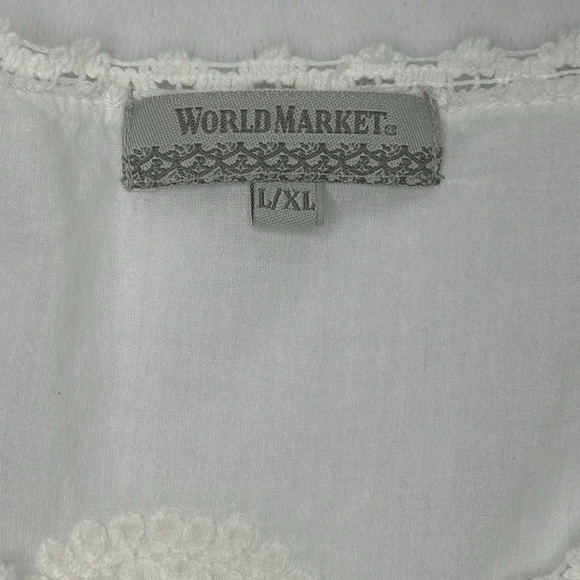 Swimsuit Coverup White Embroidered L/XL - Picture 10 of 11